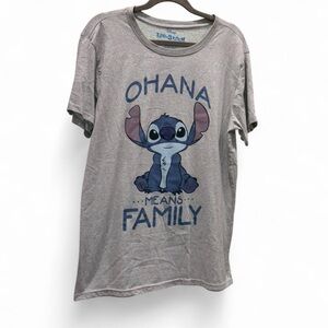 Disney Lilo & Stitch 'Ohana Means Family' Gray Tee